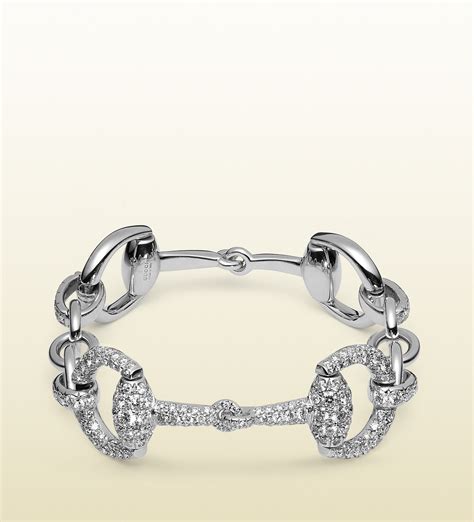 gucci 18k white gold diamond bracelet|most expensive gold Gucci bracelet.